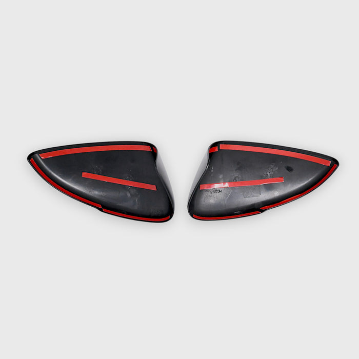 MC6368BLK 18-25 Honda Accord 2 PCS With Turn Signal Top Gloss Black Tape-on Mirror Cover