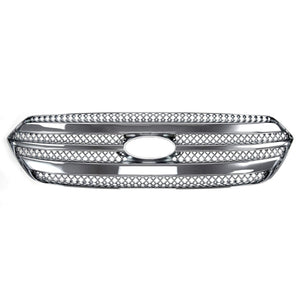 ABS425 13-19 Ford Taurus SE/SEL/Limited 1 PC Chrome Tape-on Patented Grille Overlay