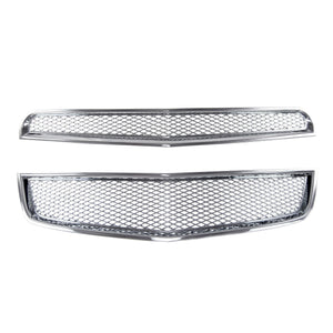ABS433 10-15 Chevrolet Equinox L/LS/LT/LTZ 2 PCS Mesh Chrome Tape-on Patented Grille Overlay