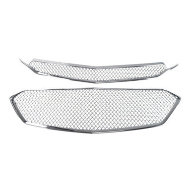ABS455 16-17 Chevrolet Equinox L/LS/LT/LTZ 2 PCS Chrome Tape-on Patented Grille Overlay