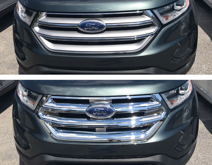 ABS481 Chrome Grille Overlay for 15-18 Ford Edge