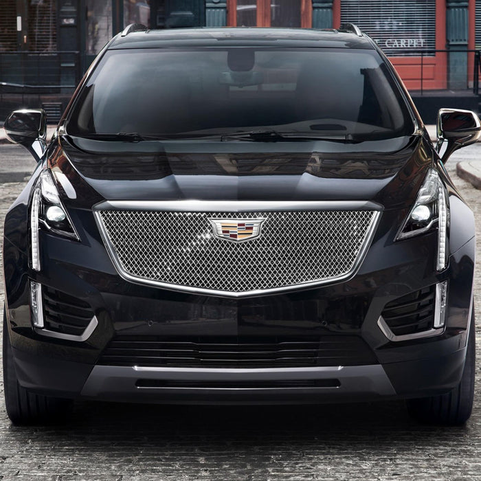 ABS483 17-19 Cadillac XT5 Does not fit grille with Camera 1 PC Chrome Tape-on Patented Grille Overlay