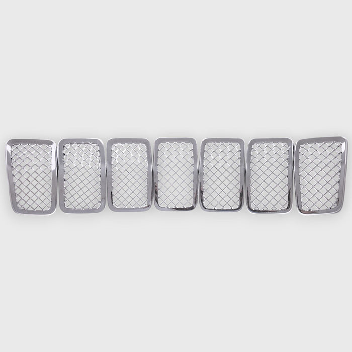 ABS485 19-23 Jeep Cherokee 7 PCS Chrome Tape-on Grille Overlay