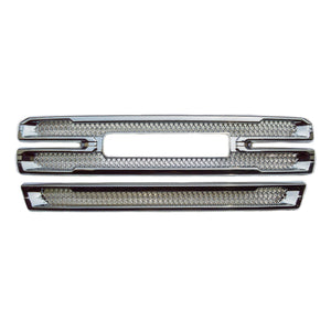 ABS496 19-21 GMC Sierra 1500 AT4/SLT 2 PCS Chrome Tape-on Patented Grille Overlay