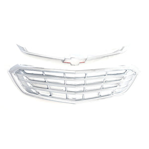 ABS502 18-21 Chevrolet Equinox L/LS/LT Does not fit grille with Camera 2 PCS Chrome Snap-on W/Tape Patented Grille Overlay