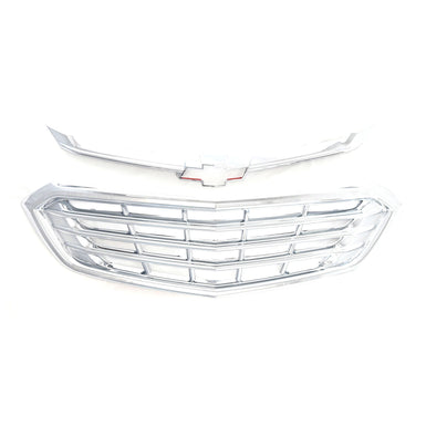 ABS502 18-21 Chevrolet Equinox L/LS/LT Does not fit grille with Camera 2 PCS Chrome Snap-on W/Tape Patented Grille Overlay