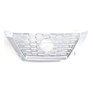 ABS524 21-23 Nissan Rogue Fits grille W/ or W/O Camera 1 PC Chrome Snap-on W/Tape Patented Grille Overlay