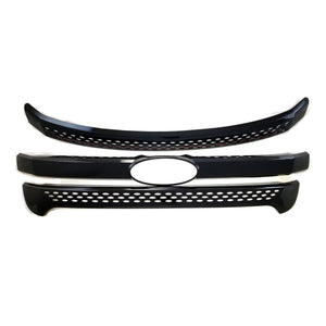 ABS6404BLK 11-15 Ford Explorer Does Not Fit Sport 3 PCS Gloss Black Tape-on Patented Grille Overlay