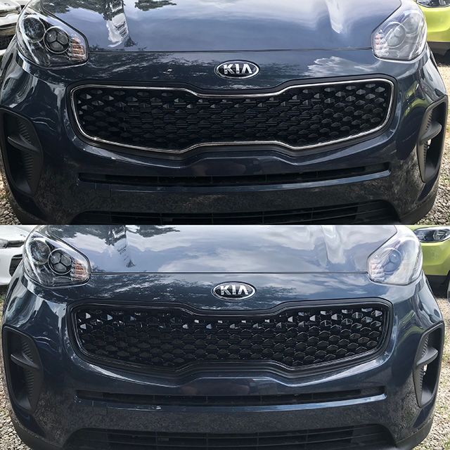 Chrome Delete Black Grille Overlay 2016-2019 Kia Sportage LX