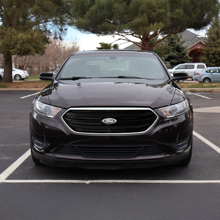 ABS6425BLK 13-19 Ford Taurus SE/SEL/Limited 1 PC Gloss Black Tape-on Patented Grille Overlay