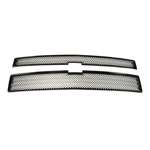 ABS6428BLK 14-15 Chevrolet Silverado 1500 WT/LT. NOT FOR SPORT MODELS 2 PCS Mesh Gloss Black Tape-on Patented Grille Overlay