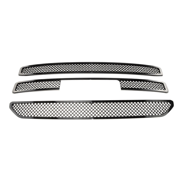 ABS6442BLK 15-20 GMC Yukon SLE/SLT 3 PCS Gloss Black Tape-on Patented Grille Overlay