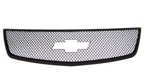ABS6463BLK 13-17 Chevrolet Traverse LS/LT/LTZ 1 PC Mesh Gloss Black Tape-on Patented Grille Overlay