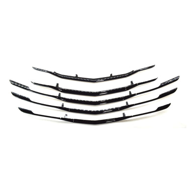 ABS6504BLK 19-24 Chevrolet Malibu 5 PCS Gloss Black Snap-on W/Tape Patented Grille Overlay