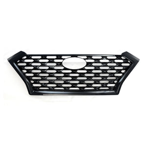 ABS6520BLK 19-21 Hyundai Tucson 1 PC Gloss Black Snap-on W/Tape Patented Grille Overlay