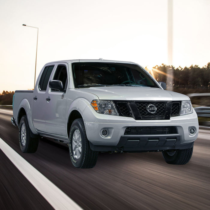 ABS6580BLK 11-21 Nissan Frontier 1 PC Gloss Black Tape-on Patented Grille Overlay