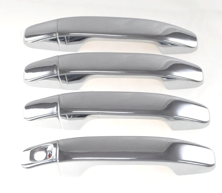 DH243 15-22 Chevrolet Colorado, 15-22 GMC Canyon No Smart Key 8 PCS Chrome Snap-on W/Tape Patented Door Handle Cover