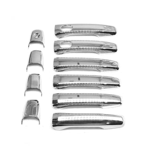 DH262 11-19 Ford Explorer, 12-14 Ford Edge W/ or W/O Smart Key 10 PCS Chrome Snap-on W/Tape Patented Door Handle Cover