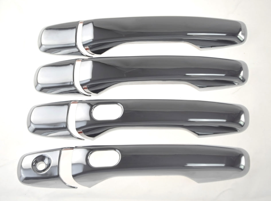 DH262 11-19 Ford Explorer, 12-14 Ford Edge W/ or W/O Smart Key 10 PCS Chrome Snap-on W/Tape Patented Door Handle Cover