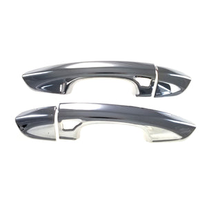 DH263 15-23 Ford Mustang W/ Smart Key 4 PCS Chrome Snap-on W/Tape Patented Door Handle Cover