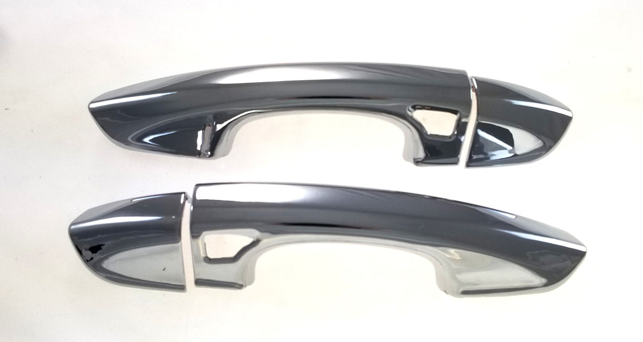 DH263 15-23 Ford Mustang W/ Smart Key 4 PCS Chrome Snap-on W/Tape Patented Door Handle Cover