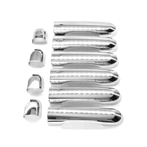 DH272 15-23 Jeep Renegade W/ or W/O Smart Key 10 PCS Chrome Snap-on W/Tape Patented Door Handle Cover