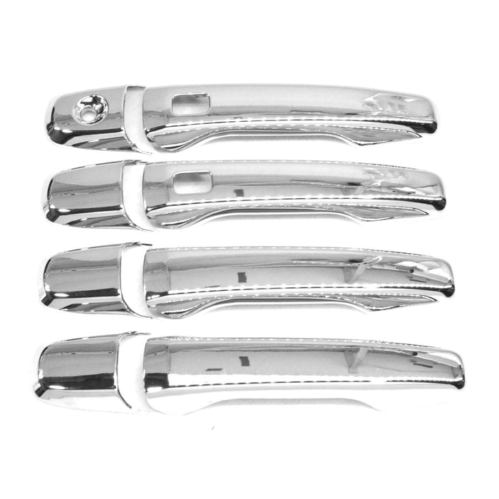 DH287 11-19 Ford Explorer, 12-14 Ford Edge W/ Push Smart key or Keyless sensor 10 PCS Chrome Snap-on W/Tape Patented Door Handle Cover