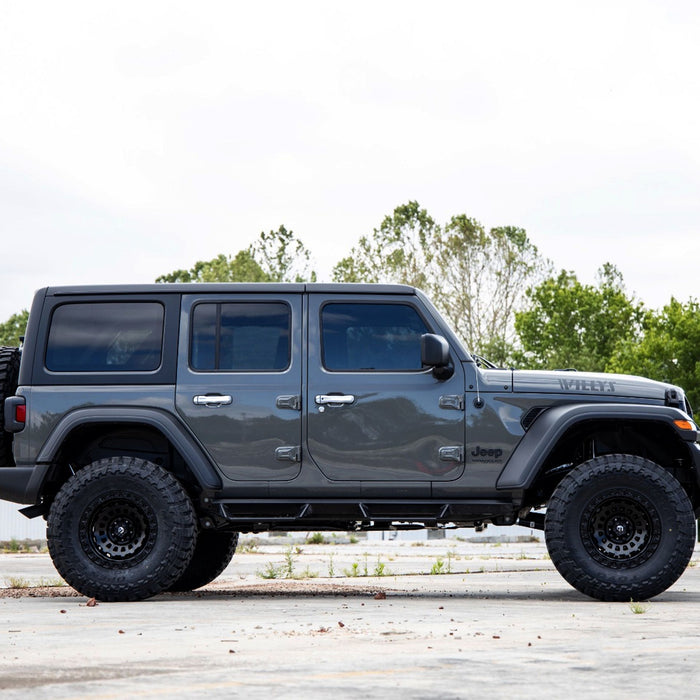 DH295 18-24 Jeep Wrangler, 20-24 Jeep Gladiator W/ Smart Key 10 PCS Chrome Snap-on W/Tape Patented Door Handle Cover