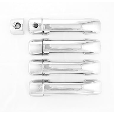 DH301 07-22 Toyota Sequoia, 07-21 Toyota Tundra Does not fit Double Cab No Smart Key 9 PCS Chrome Snap-on W/Tape Patented Door Handle Cover