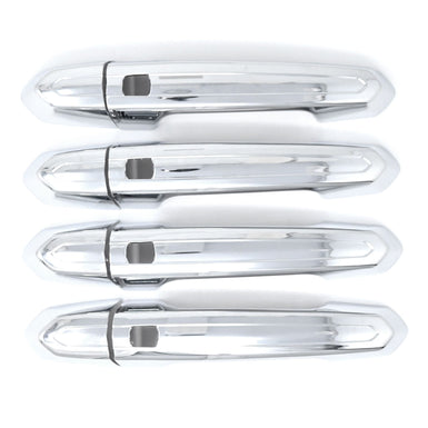 DH318 17-24 Jeep Compass W/ or W/O Smart Key 10 PCS Chrome Snap-on W/Tape Patented Door Handle Cover