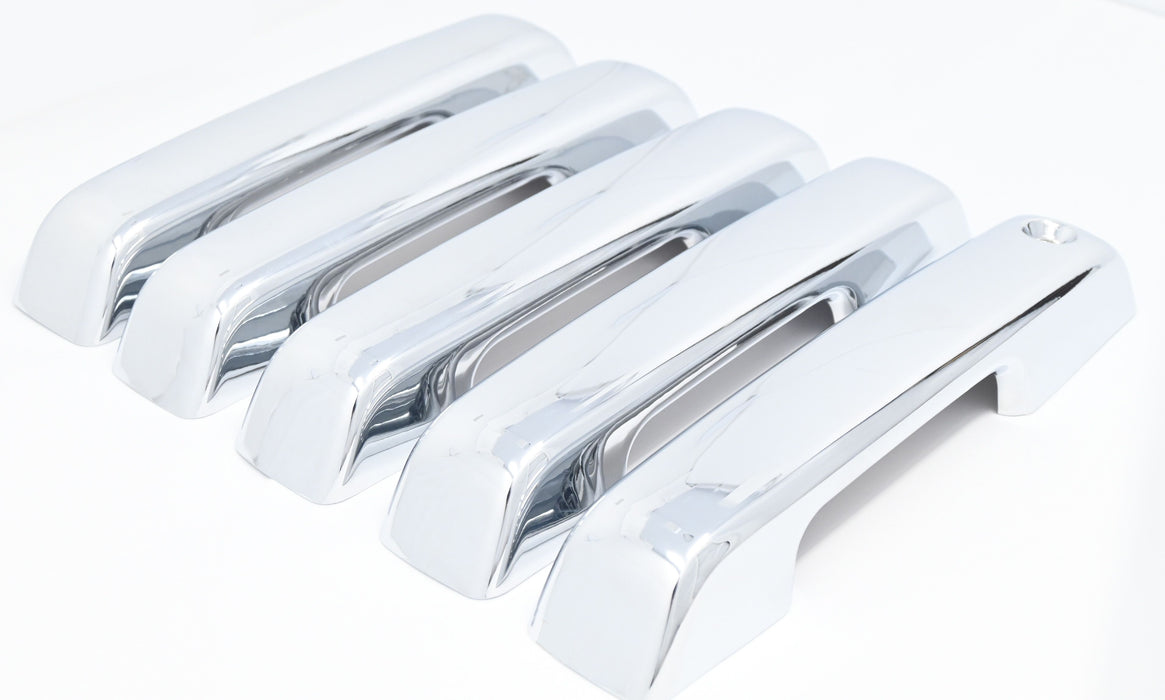 DH323 21-24 Ford Bronco No Smart Key 5 PCS Chrome Snap-on W/Tape Patented Door Handle Cover