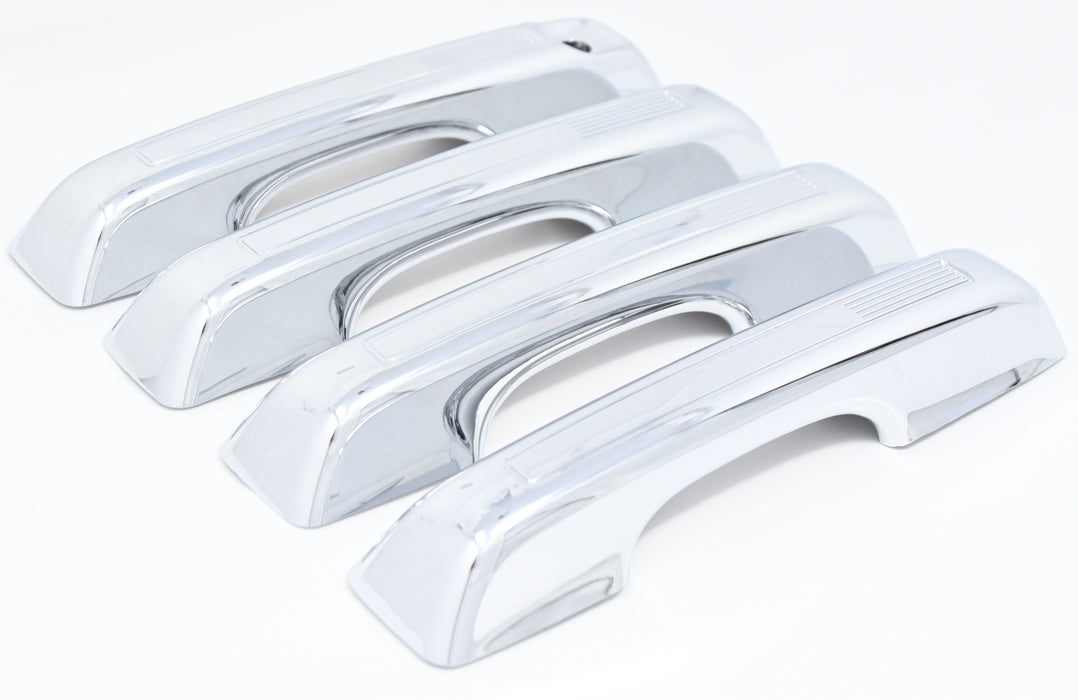 DH325 21-24 Ford Bronco Sport, 22-24 Ford Maverick No Smart Key 4 PCS Chrome Snap-on W/Tape Patented Door Handle Cover