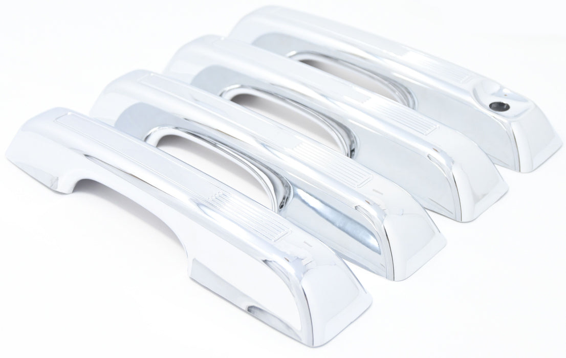 DH325 21-24 Ford Bronco Sport, 22-24 Ford Maverick No Smart Key 4 PCS Chrome Snap-on W/Tape Patented Door Handle Cover