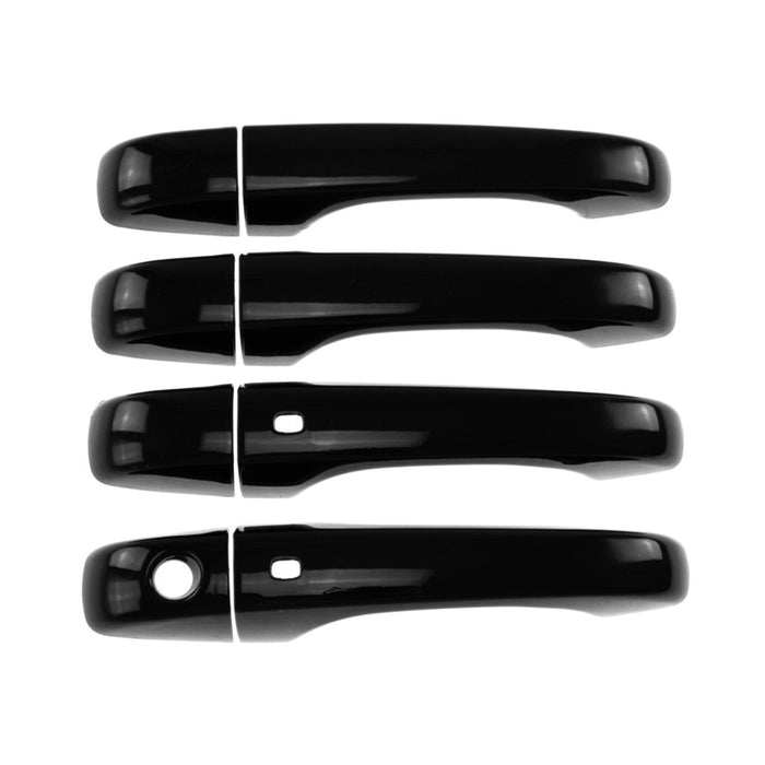 DH6185BLK 11-14 Chrysler 200, 11-23 Chrysler 300, 13-20 Dodge Journey W/ Smart Key 8 PCS Gloss Black Snap-on W/Tape Patented Door Handle Cover