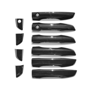 DH6238BLK 16-21 Honda Civic W/ or W/O Smart Key 10 PCS Gloss Black Snap-on W/Tape Patented Door Handle Cover