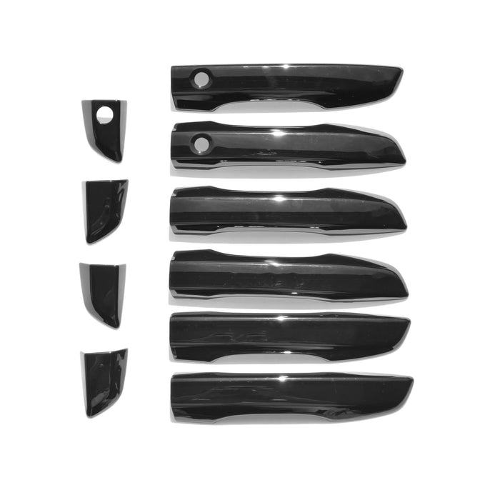 DH6238BLK 16-21 Honda Civic W/ or W/O Smart Key 10 PCS Gloss Black Snap-on W/Tape Patented Door Handle Cover