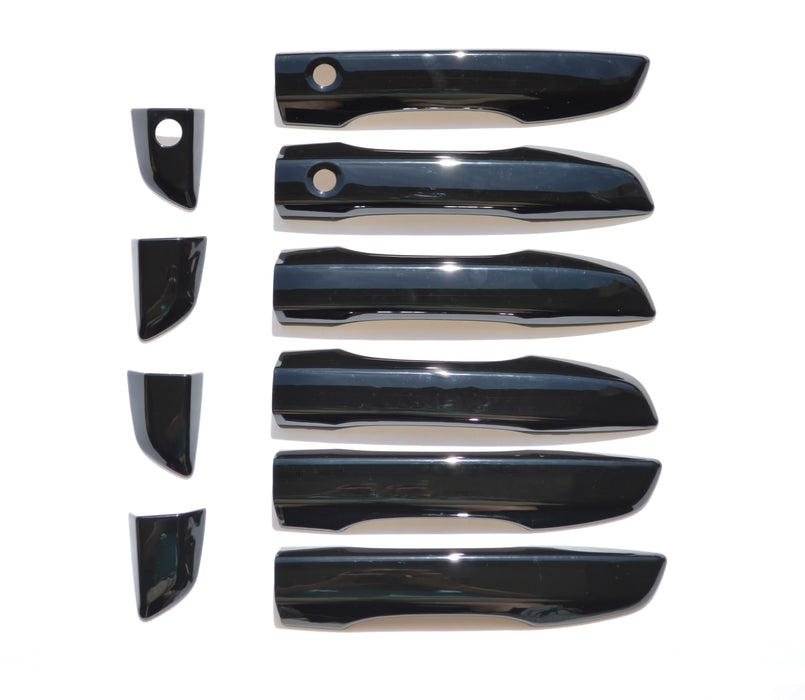 DH6238BLK 16-21 Honda Civic W/ or W/O Smart Key 10 PCS Gloss Black Snap-on W/Tape Patented Door Handle Cover