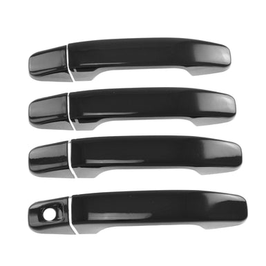 DH6243BLK 15-22 Chevrolet Colorado, 15-22 GMC Canyon No Smart Key 8 PCS Gloss Black Snap-on W/Tape Patented Door Handle Cover