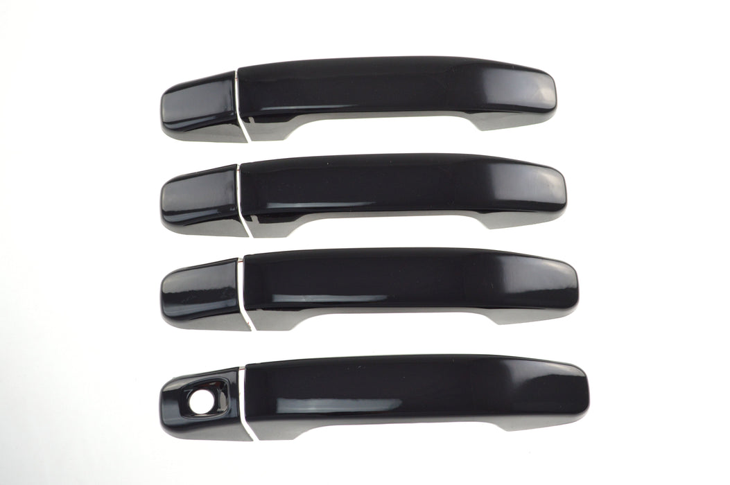 DH6243BLK 15-22 Chevrolet Colorado, 15-22 GMC Canyon No Smart Key 8 PCS Gloss Black Snap-on W/Tape Patented Door Handle Cover