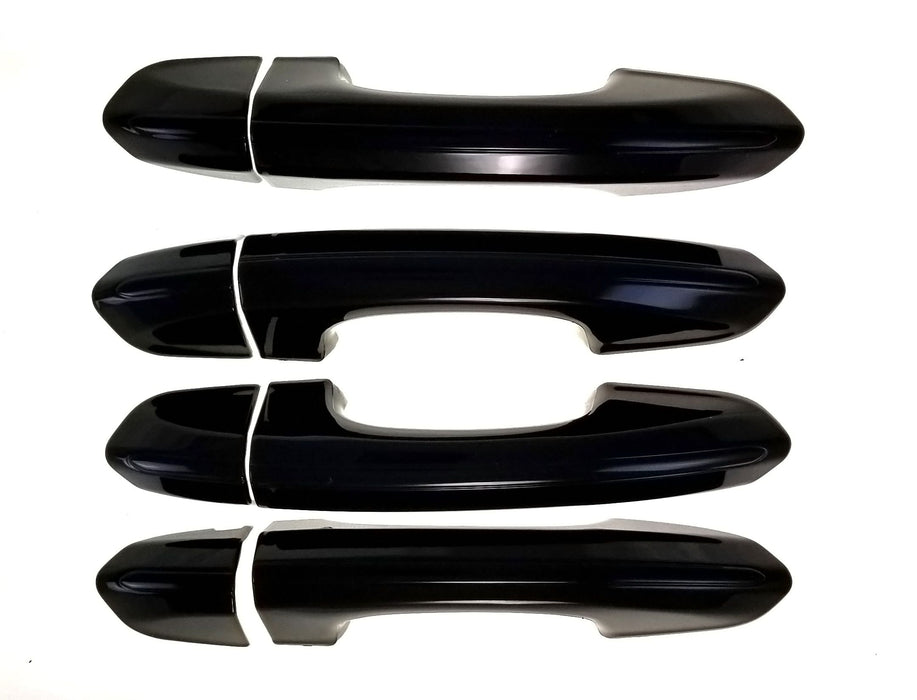 DH6254BLK 13-20 Ford Fusion, 15-24 Ford Edge Works over Keyless Sensors 8 PCS Gloss Black Snap-on W/Tape Patented Door Handle Cover