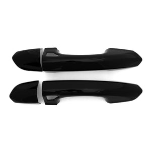 DH6263BLK 15-23 Ford Mustang W/ Smart Key 4 PCS Gloss Black Snap-on W/Tape Patented Door Handle Cover