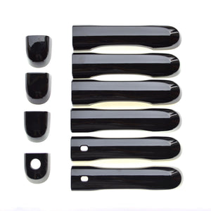 DH6272BLK 15-23 Jeep Renegade W/ or W/O Smart Key 10 PCS Gloss Black Tape-on Patented Door Handle Cover