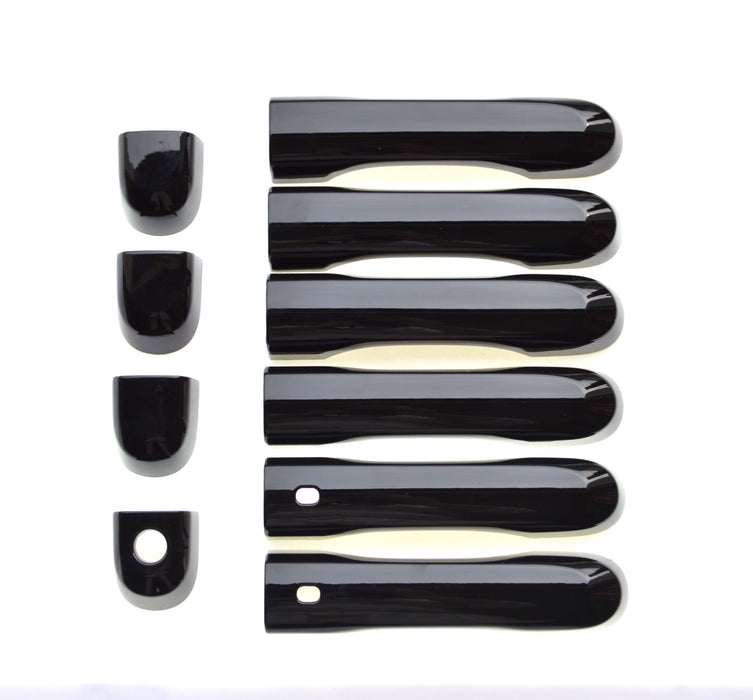 DH6272BLK 15-23 Jeep Renegade W/ or W/O Smart Key 10 PCS Gloss Black Tape-on Patented Door Handle Cover