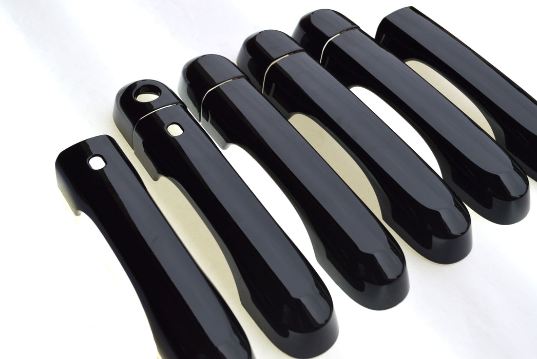 DH6272BLK 15-23 Jeep Renegade W/ or W/O Smart Key 10 PCS Gloss Black Tape-on Patented Door Handle Cover