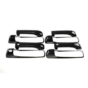 DH6275BLK 13-18 Ram 1500/2500/3500, 19-23 Ram 1500 Classic W/ or W/O Smart Key 10 PCS Gloss Black Snap-on W/Tape Patented Door Handle Cover