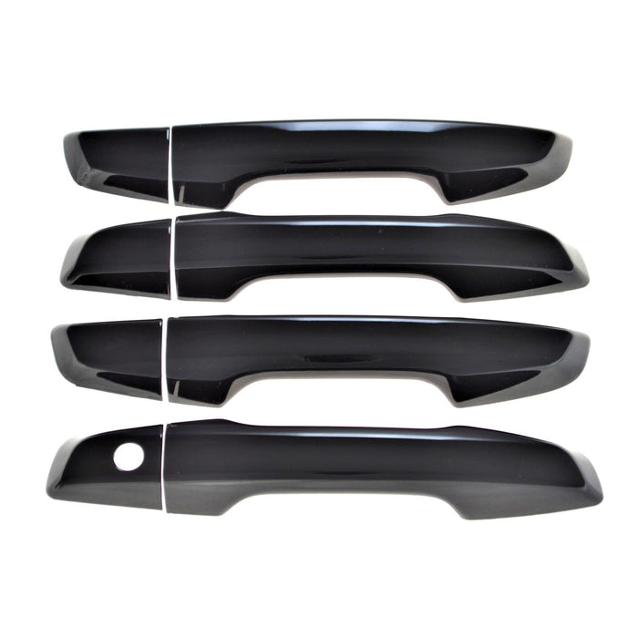 DH6276BLK 17-22 Honda CR-V No Smart Key 8 PCS Gloss Black Snap-on W/Tape Patented Door Handle Cover