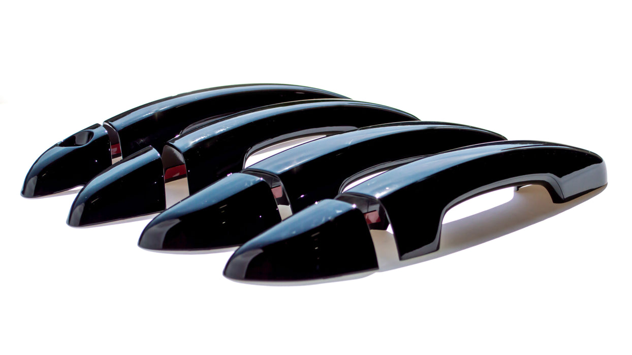 DH6283BLK 15-19 Hyundai Sonata No Smart Key 8 PCS Gloss Black Snap-on W/Tape Patented Door Handle Cover