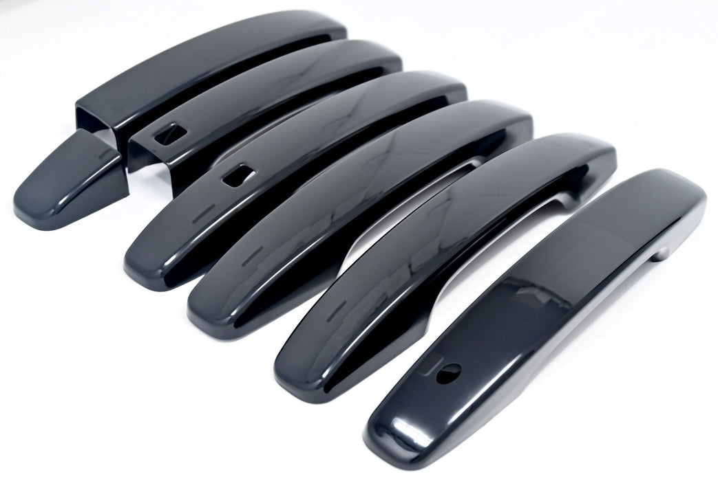 DH6290BLK 20-24 Kia Soul, 20-23 Kia Soul EV W/ or W/O Smart Key 5 PCS Gloss Black Snap-on W/Tape Patented Door Handle Cover