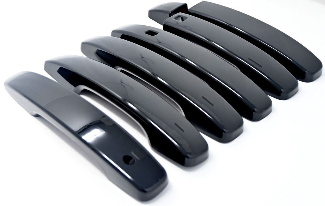 DH6290BLK 20-24 Kia Soul, 20-23 Kia Soul EV W/ or W/O Smart Key 5 PCS Gloss Black Snap-on W/Tape Patented Door Handle Cover