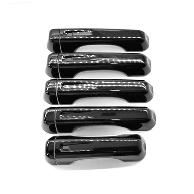 DH6295BLK 18-24 Jeep Wrangler, 20-24 Jeep Gladiator W/ Smart Key 10 PCS Gloss Black Snap-on W/Tape Patented Door Handle Cover